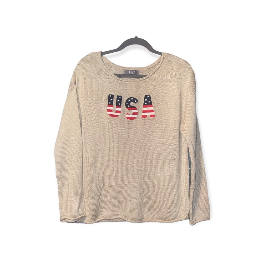 MARLED Cream USA Sweater M NWT